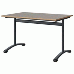 TABLE MALIBU 120X80 T6 DL STRA ALAISÉ GRIS U727/GRIS 7016