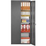 ARMOIRE MULTI-USAGES H.180 X L. 80 CM CORPS ANTHRACITE PORTES ANTHRACITE