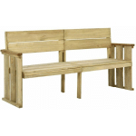 DESIGN IN - BANC DE JARDIN, MEUBLE DE JARDIN, BANC POUR TERRASSE, JARDIN, CAMPING 172 CM BOIS DE PIN IMPRÉGNÉ VIDAXL - BRUN