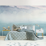 PAPIER PEINT INTISSÉ PREMIUM - DUSK ON THE BAY I - MURAL FORMAT PAYSAGE DIMENSION HXL: 190CM X 288CM