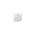 CAISSON MOBILE MÉLAMINÉ NF ENVIRONNEMENT 3 TIROIRS BLANC - H.60 X L. 42 X P. 59 CM