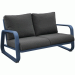 CANAPÉ ANTONINO 2 PLACES - BLEU COUSSIN GRIS - PROLOISIRS