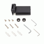 CHARNIÈRE HORIZONTALE POUR PORTE EN VERRE 8-12 MM + GARNITURE - 40 MM - NOIR EMUCA