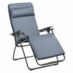 FAUTEUIL RELAX VITAL LAFUMA - TISSU POLYAMIDE - STRUCTURE MÉTAL NOIR - CHARBON