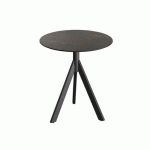 INFINITY TRIPOD TABLE DE BISTROT MIDNIGHT MARBLE Ø70 CM - VEBA