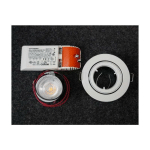 LEDVANCE - KIT SPOT ENCASTRÉ LED 12.3W Ø 91MM BLANC ORIENTABLE 40° MODULE 4000K 900LM ALIM 350MA PREVALED COIN 50