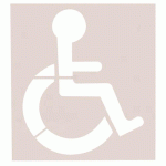 POCHOIR PVC RÉUTILISABLE - POUR STATIONNEMENT HANDICAPÉ ET PMR - PETIT TECHNIMA SOPPEC