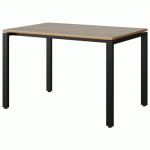 TABLE MALIBU 120X80 T6 SOUDÉ STR ALAISÉ CHÊNE 1146/NOIR 9005 - MANUTAN EXPERT