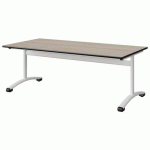 TABLE MALIBU 160X80 T3 DL STRA ACACIA/NOIR BLC 9016