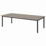 TABLE MALIBU 180X80 T1 4P STRA ABS GRIS U727/GRIS 7016