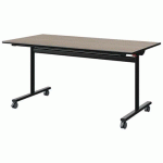 TABLE MALIBU RAB. 160X80 T6 DL ST CHÊNE 1146/NOIR NOIR 9005 - MANUTAN EXPERT
