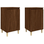 TABLES DE CHEVET 2PCS CHÊNE MARRON 40X35X70CM BOIS D'INGÉNIERIE