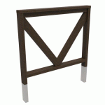 BARRIÈRE CANOPÉE 120 CM À SCELLER - MARRON - ESPACE URBAIN