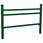 BARRIÈRE TRIO 1.57 M POMMEAU BOULE - ZINC VERT 6005 - PROCITY