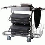 COMPACT CLEANING TROLLEY PLUS 40 CM GRISE - VIKAN