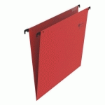 LOT DE 25 - DOSSIER SUSPENDU POUR TIROIRS KRAFT STANDARD BRUNEAU FOND NORMAL ROUGE