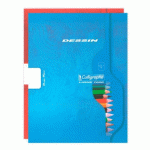 LOT DE 25 - CAHIER DESSIN SCOLAIRE PIQUÉ 7000 17 X 22 CM 32 PAGES UNI 90 G - ASSORTIS