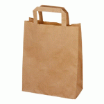 SACS KRAFT BRUN POIGNÉES PLATES 39 X 26 X 14 CM - CARTON DE 50