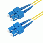 STARTECH.COM CÂBLE FIBRE OPTIQUE DE 5M DUPLEX MONOMODE SC À SC (UPC) OS2, 9/125ΜM, 40G/100G, CORDON FIBRE OPTIQUE, INSENSIBLE À LA COURBURE, FAIBLE PERTE D'INSERTION, CORDON PATCH FIBRE LSZH
