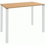 TABLE HAUTE 4 PIEDS L140XH105XP60CM HÊTRE/PIED BLANC - SIMMOB