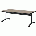 TABLE MALIBU 160X80 T3 DL ST ANTIB CHÊNE 1146/NOIR NOIR 9005