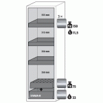 ARMOIRE SÉCURITÉ S-CLASSIC-90 S90.196.060.WDAS GRIS CLAIR