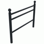 BARRIÈRE LIZEL 1.50 M TÊTE BOULE MÉTAL GRIS 7016 - BUTON DESIGN