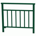 BARRIÈRE VENISE 1 M STRUCTURE BARREAUX - ZINC VERT 6005 - PROCITY