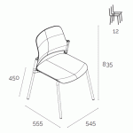 CHAISE ASPEN DOSSIER MAILLE - ACCROCHABLE - ORANGE