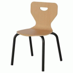 CHAISE MALIBU 4P - T3 - COQUE HÊTRE / ALU NOIR 9005 - MANUTAN EXPERT