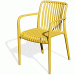 FAUTEUIL DE JARDIN EMPILABLE EN POLYPROPYLÈNE-JAUNE - CITYGARDEN