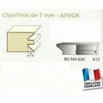 JEU DE 2 COUTEAUX CONTRE-PROFIL CHANFREIN DE 7 MM AFFNOR DESSOUS