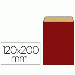 LOT DE 250 - POCHETTE KRAFT VERGÉ 60G 120X45X200MM COLORIS ROUGE