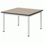TABLE MALIBU 80X80CM T1 4P STRA ACACIA/NOIR BLC 9016
