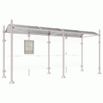 ABRI BUS PROVINCE 5 M SANS BARDAGES LATÉRAUX CITY GRIS 7044 - PROCITY