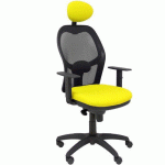 CHAISE JORQUERA AVEC APPUI-TÊTE NOIR/JAUNE - PIQUERAS Y CRESPO