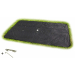 HOUSSE DE PROTECTION RECTANGULAIRE POUR TRAMPOLINE ENTERRÉ NIVEAU SOL EXIT 214X366CM - NOIR