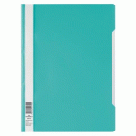 LOT DE 25 - CHEMISE DE PRÉSENTATION À LAMELLES DURABLE 22,8 X 31 CM TURQUOISE - BOÎTE DE 25