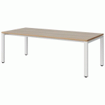 TABLE MALIBU 180X80 T3 SOUDÉ STRA ALAISÉ ACACIA/BLC 9016