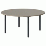TABLE MALIBU Ø 120 T2 4P STRA ABS GRIS U727/GRIS 7016