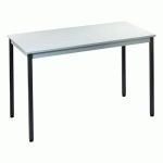 TABLE POLYVALENTE RECTANGULAIRE 120 X 60 CM GRIS/GRIS