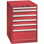 ARMOIRE ROUGE 564X725X850 AVEC 6 TIR. 75KG _ 78.529.070 - LISTA