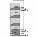 ARMOIRE SÉCURITÉ S-PHOENIX VOL.2-90 S90.196.060.FDACR BLANC - ASECOS