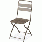 CHAISE DE BISTROT PLIABLE BREEZE EN MÉTAL - CAPPUCINO - VEBA