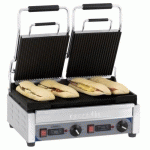GRILL PANINI DOUBLE AVEC TIMER PREMIUM CASSELIN - PLAQUES RAINURÉES
