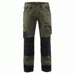 PANTALON DE TRAVAIL PAYSAGISTE VERT ARMÉE/NOIR TAILLE 46 - BLAKLADER