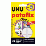 PÂTE ADHÉSIVE UHU PATAFIX DÉCO BLANCHE REPOSITIONNABLE - ETUI DE 32 PASTILLES
