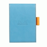 RHODIARAMA PORTE-BLOC AVEC PORTE-CRAYON + BLOC N°11 PETITS CARREAUX 5X5 - TURQUOISE - LOT DE 3