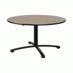 TABLE MALIBU Ø 120 T4 PC STRA CHÊNE 1146/NOIR NOIR 9005