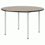 TABLE MALIBU Ø 120 T5 4P STRA ACACIA/NOIR BLC 9016